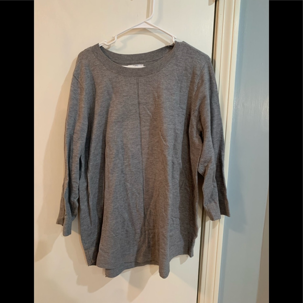 Womens Croft and Barrow tunic sweater - gray